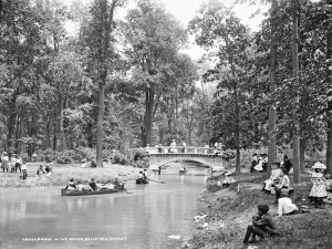 Bridge in the woods, Belle Isle Park, Detroit, 1900-1906